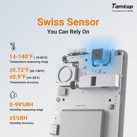 Temtop T1 trend export shows historical temperature and humidity data