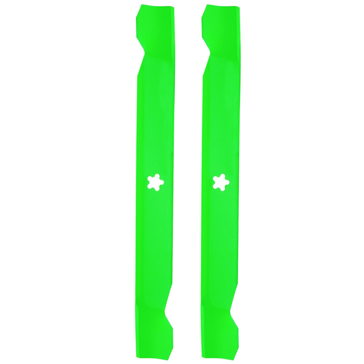 TENGMUJX 42in deck blade closeup for precise fit with compatible mowers.