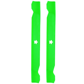 TENGMUJX 42in deck blade closeup for precise fit with compatible mowers.