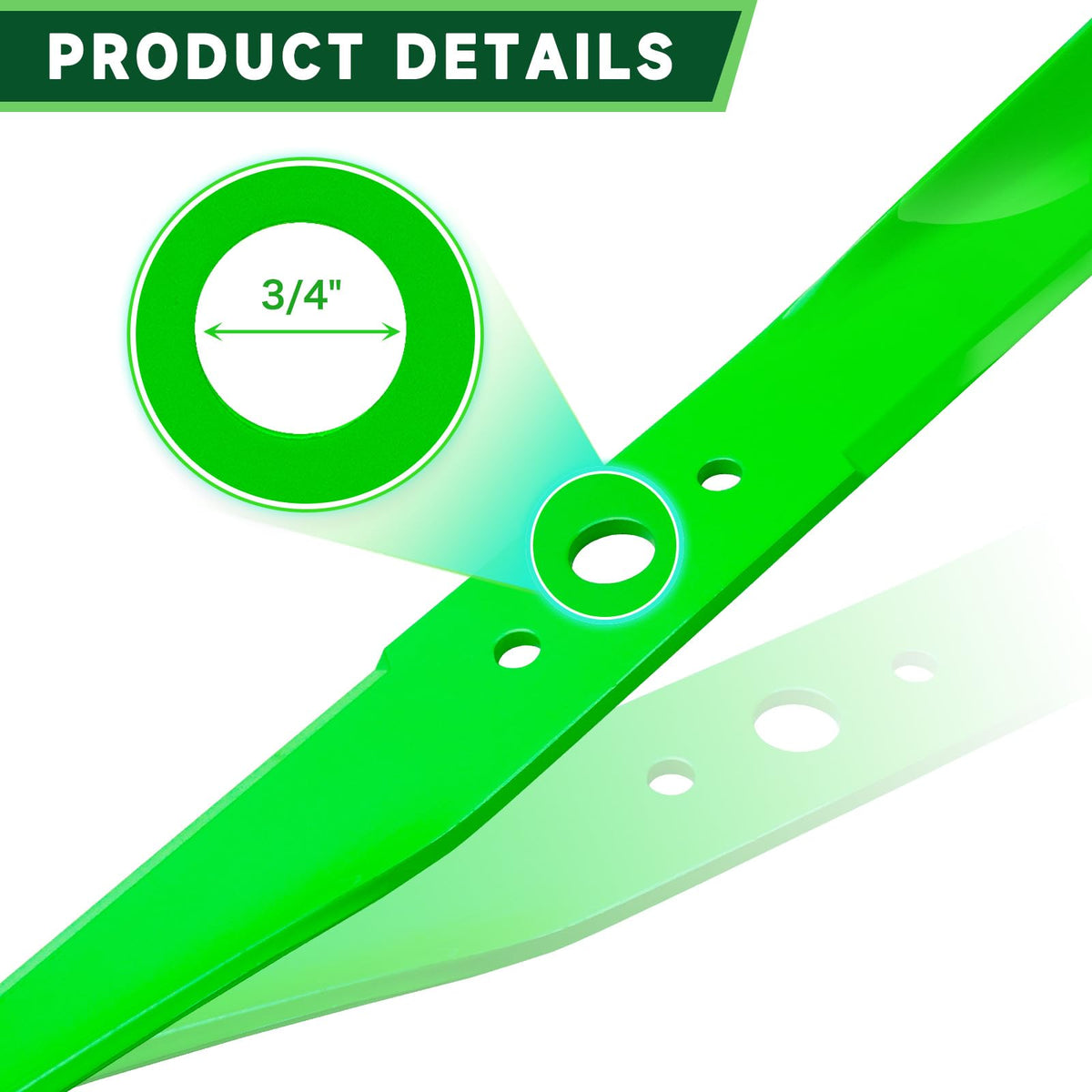 TENGMUJX 44-inch blade side view highlights sturdy construction
