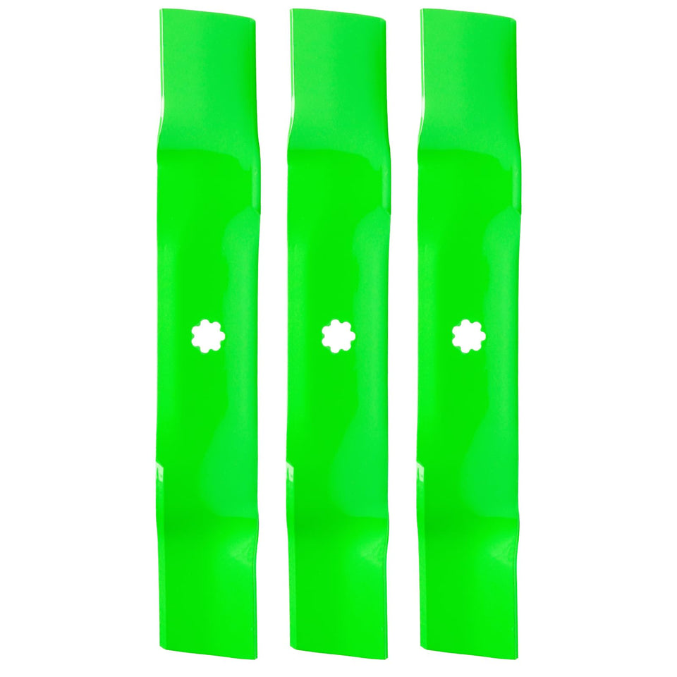TENGMUJX 48-inch deck blade for John Deere compatibility improves cutting efficiency.