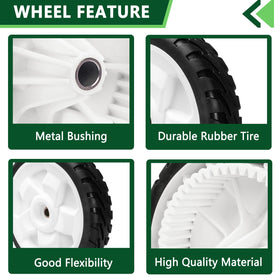 TENGMUJX 8-inch diameter wheel offers reliable grip for even cuts.