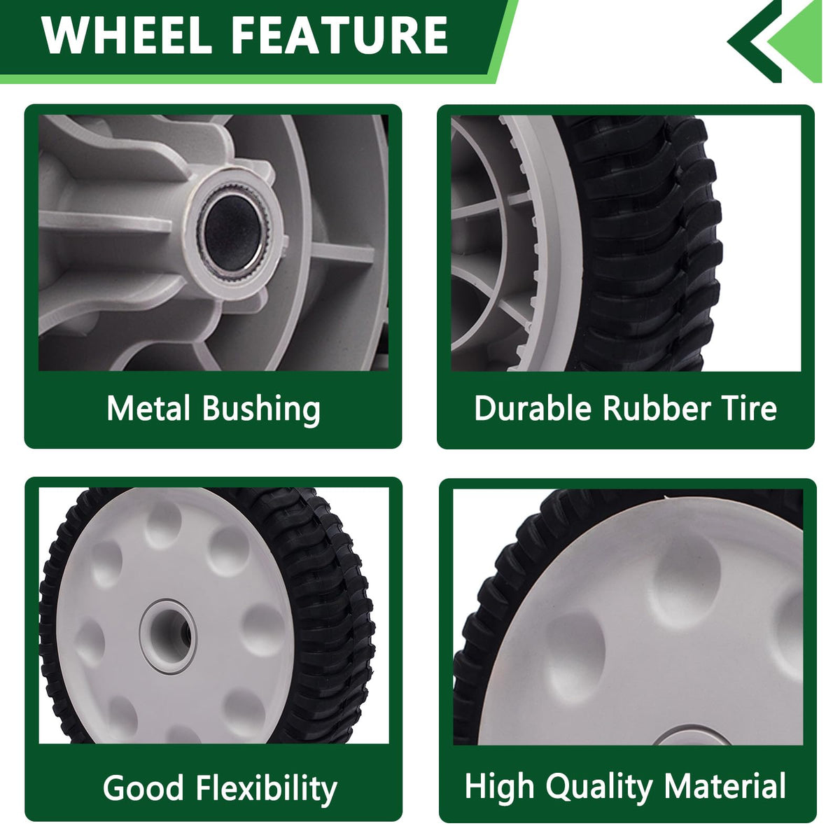 TENGMUJX 8-inch front drive wheel for TB210 boosts traction and ease of use.