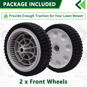 TENGMUJX 8-inch wheel compatible with Tuff-Cut series for smoother propulsion.