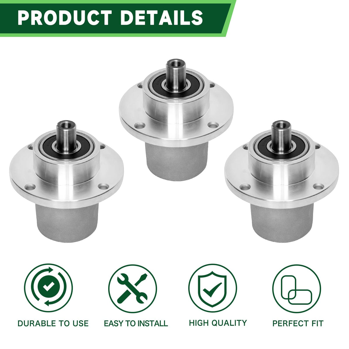TENGMUJX aluminum spindle close-up demonstrates durable alloy.