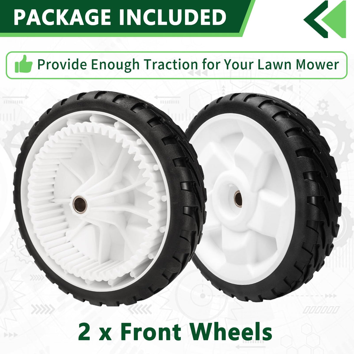 TENGMUJX bore 1/2 inch fits common mower spindles.