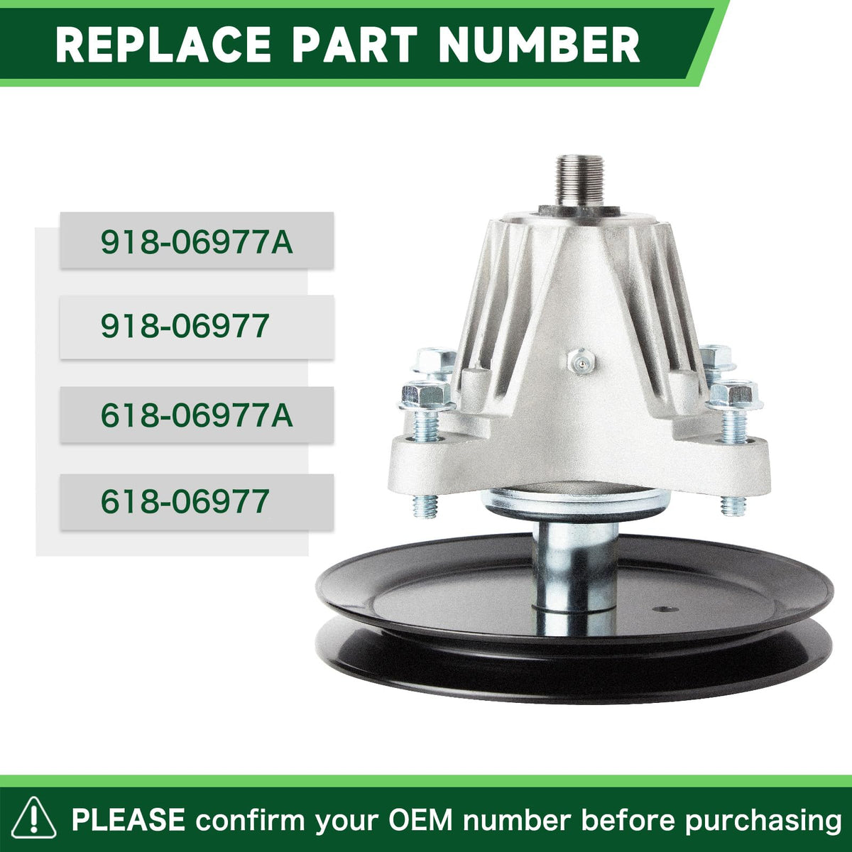 TENGMUJX Cub Cadet 46-deck spindle-assembly, direct fit for XT1-LT46 models