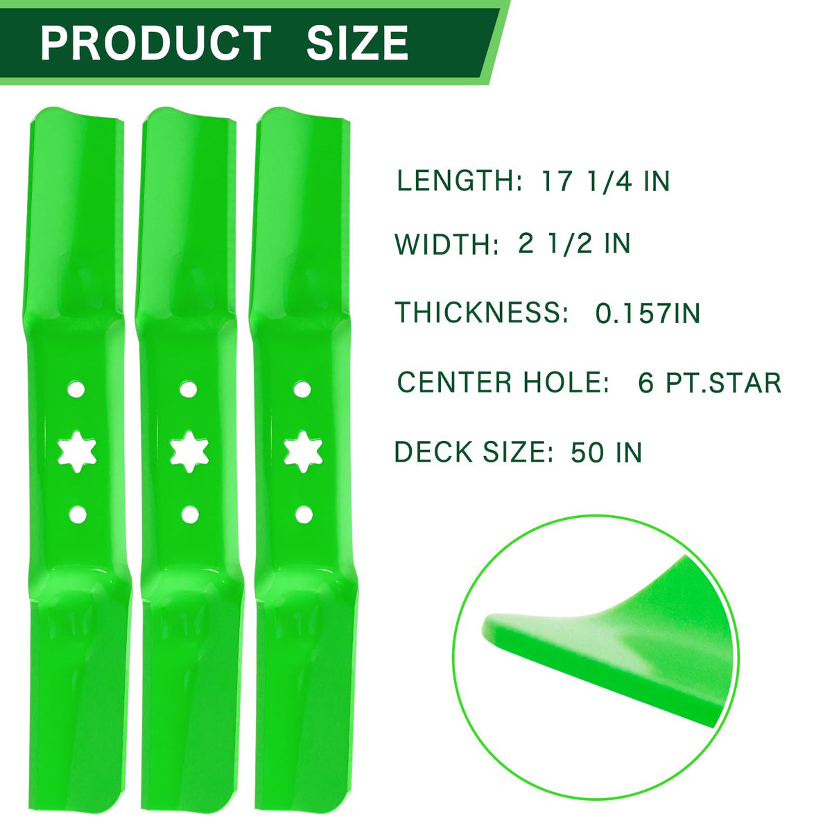 tengmujx cub cadet compatible blades shown for easy OEM replacement.