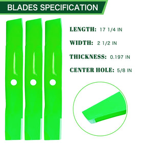 TENGMUJX high lift blade for John Deere 325-335 boosts lift for even clippings