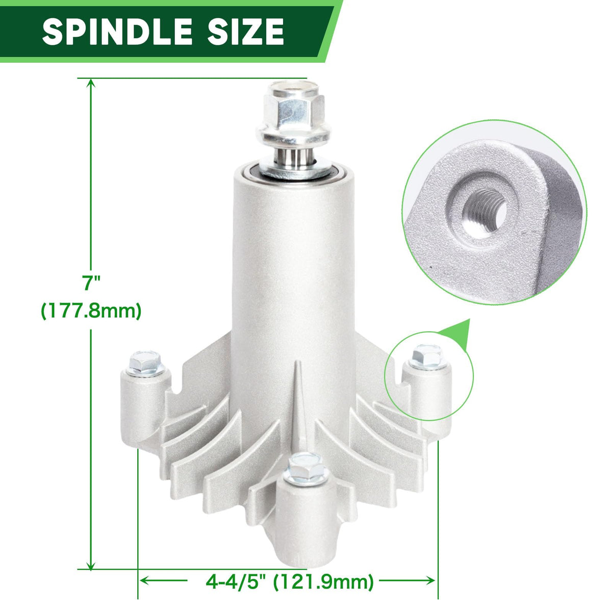 TENGMUJX spindle assembly side view shows durable construction for long use