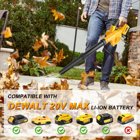TENMOER cordless leaf blower dual tubes for precise airflow