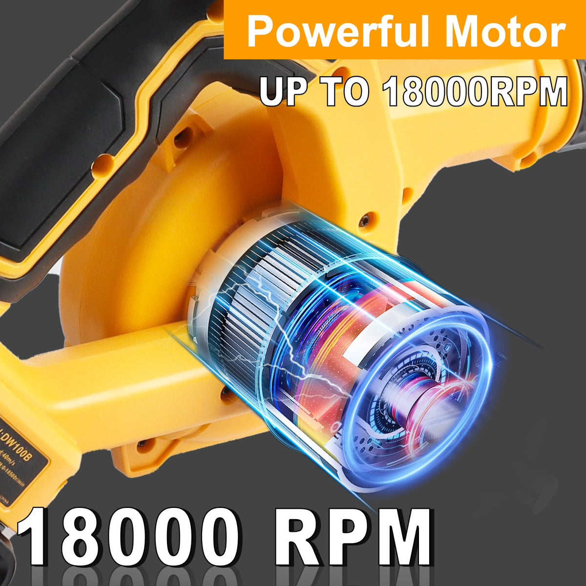 TENMOER cordless leaf blower side radiator design for efficient cooling