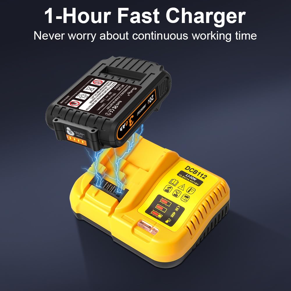 TENMOER cordless leaf blower includes two 3Ah batteries for longer runtimes