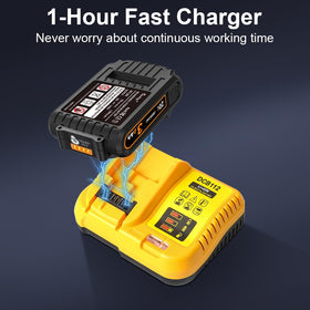 TENMOER cordless leaf blower includes two 3Ah batteries for longer runtimes