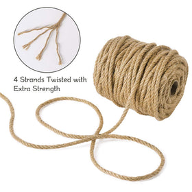 Tenn Well 5mm jute rope 4-ply twist ideal for heavy-duty crafting