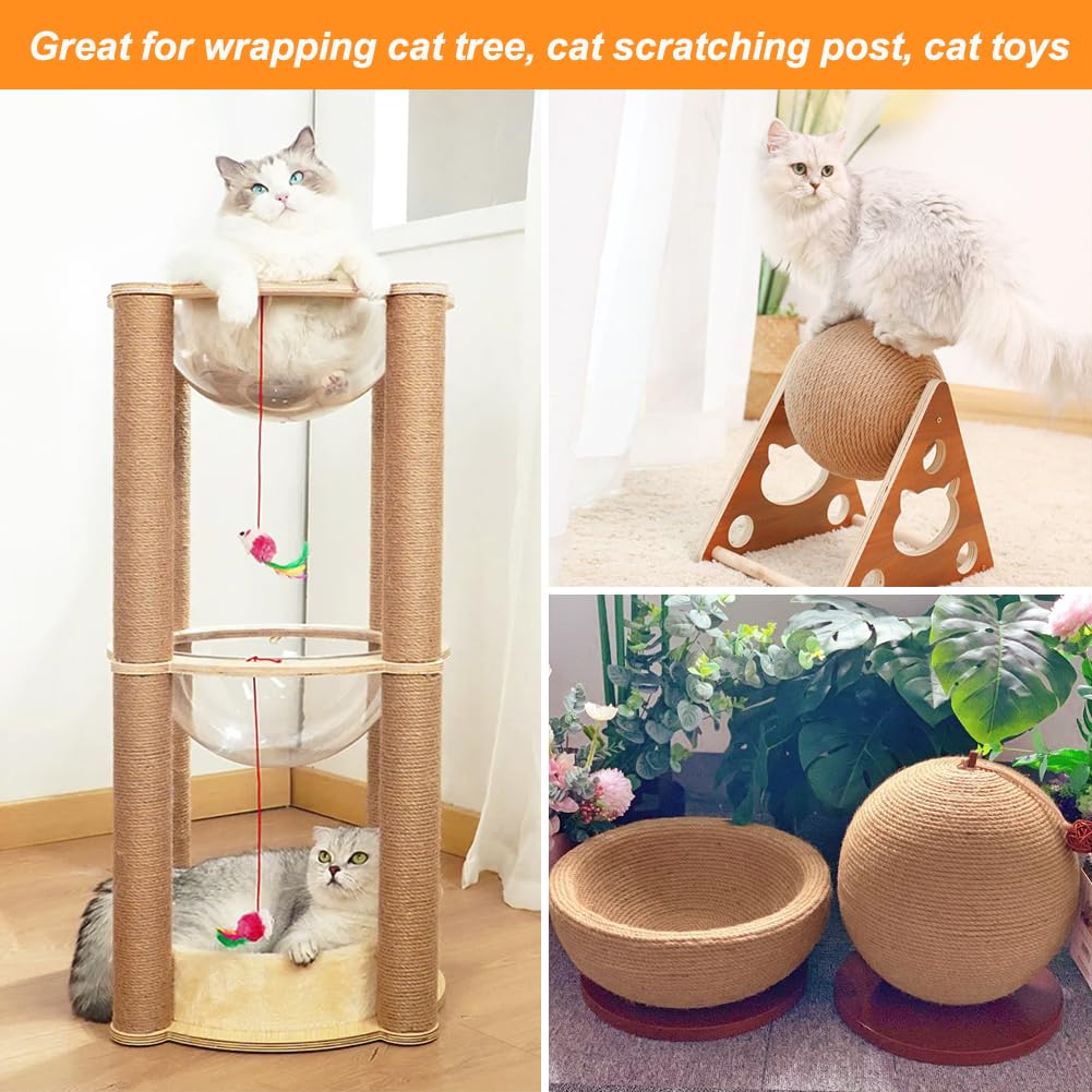 Tenn Well jute rope used to build a cat scratching post.