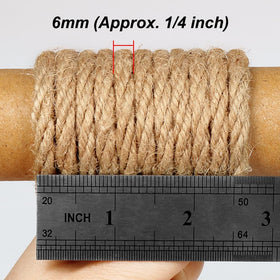 Tenn Well jute rope used in a craft project for decorative weaving.