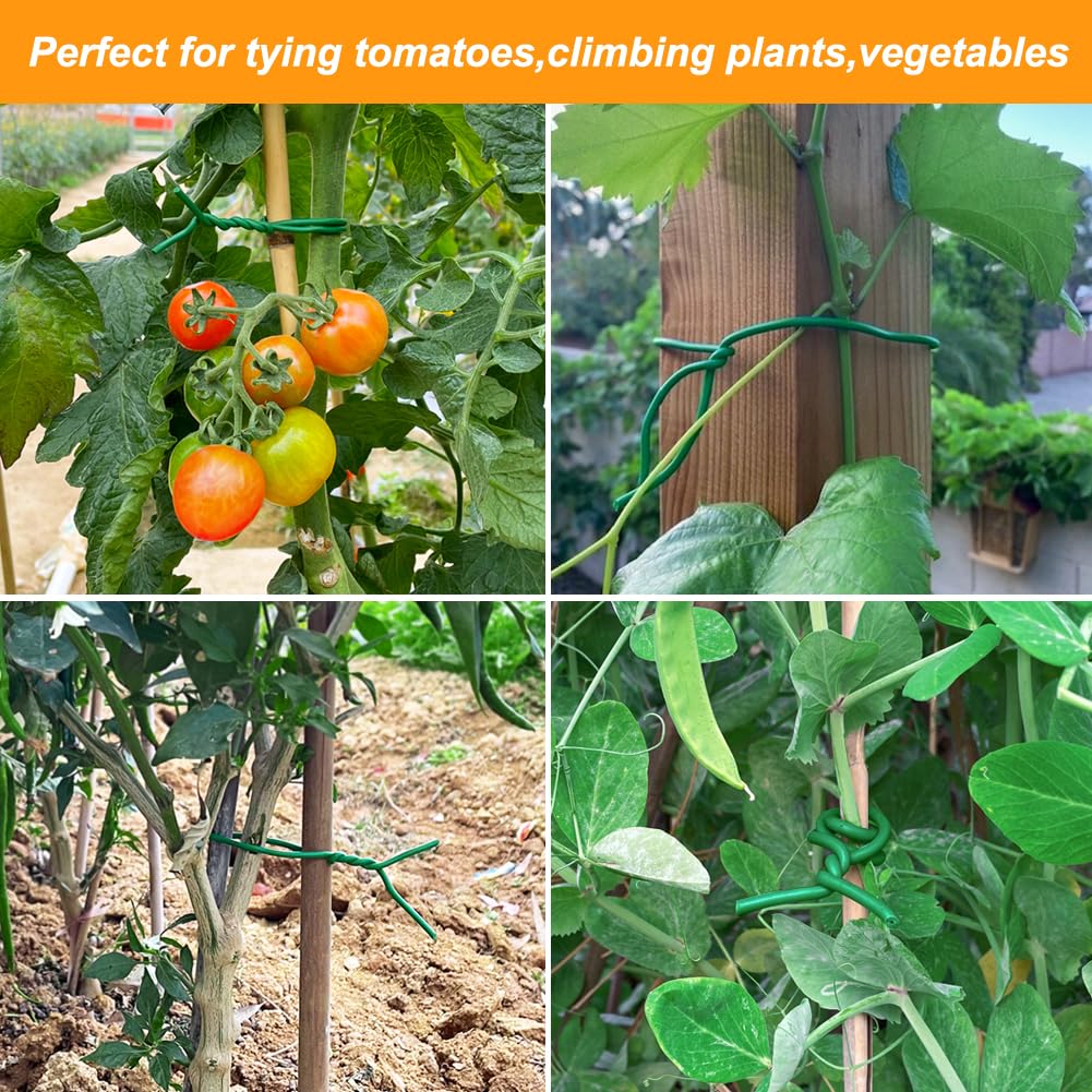Tenn Well cucumber tie application for garden trellis