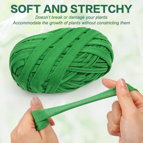 Tenn Well green plant ties stretch softly to support climbing plants.