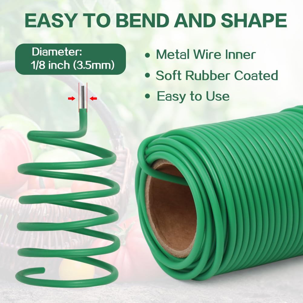 Tenn Well soft rubber coated ties protect delicate stems while shaping growth.