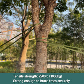 Tenn Well strap is 1 inch wide and 65 feet long for even pressure distribution.