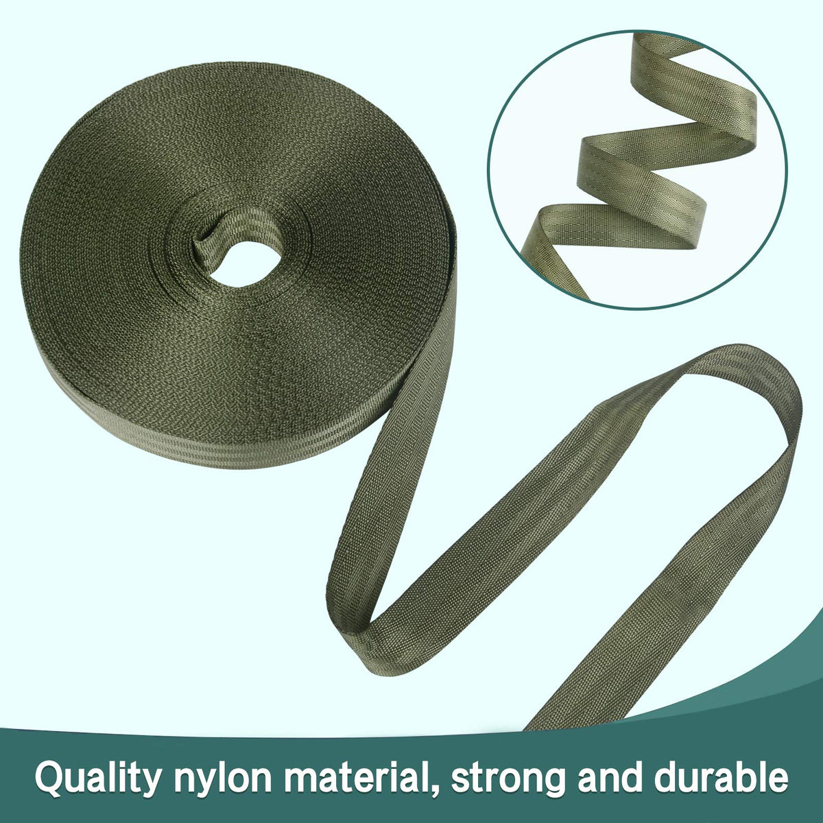 Tenn Well Tree Support Strap extended to 65 feet for versatile staking setups.