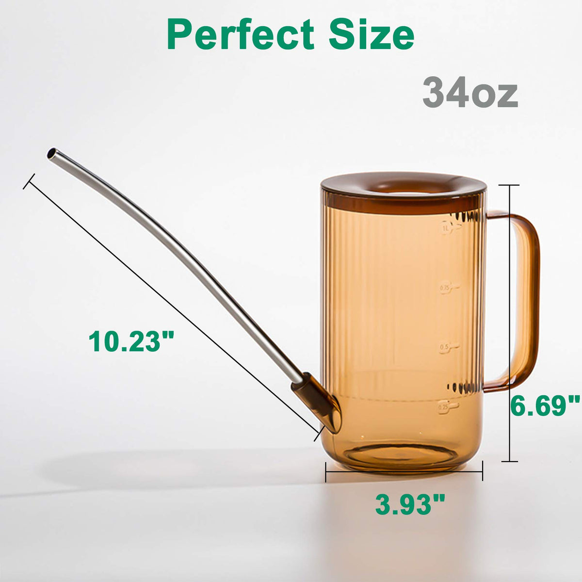 Tennedriv Green brown watering can suits indoor plant setups on desks