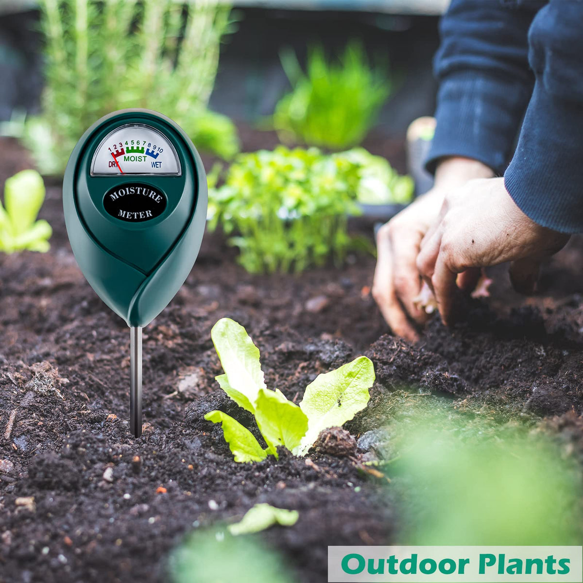 Tennedriv Green meter with large readout for quick plant care decisions.