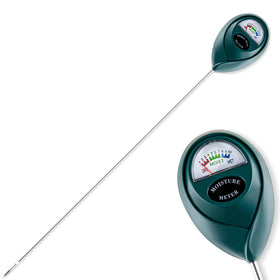 Tennedriv Green long-probe soil moisture meter reads deep-root moisture for accurate watering.