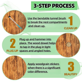 Tensland wood grain decals to match repaired wood color