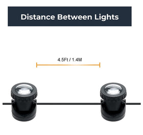TENSUL submersible light with adjustable 90-degree tilt for precise aiming