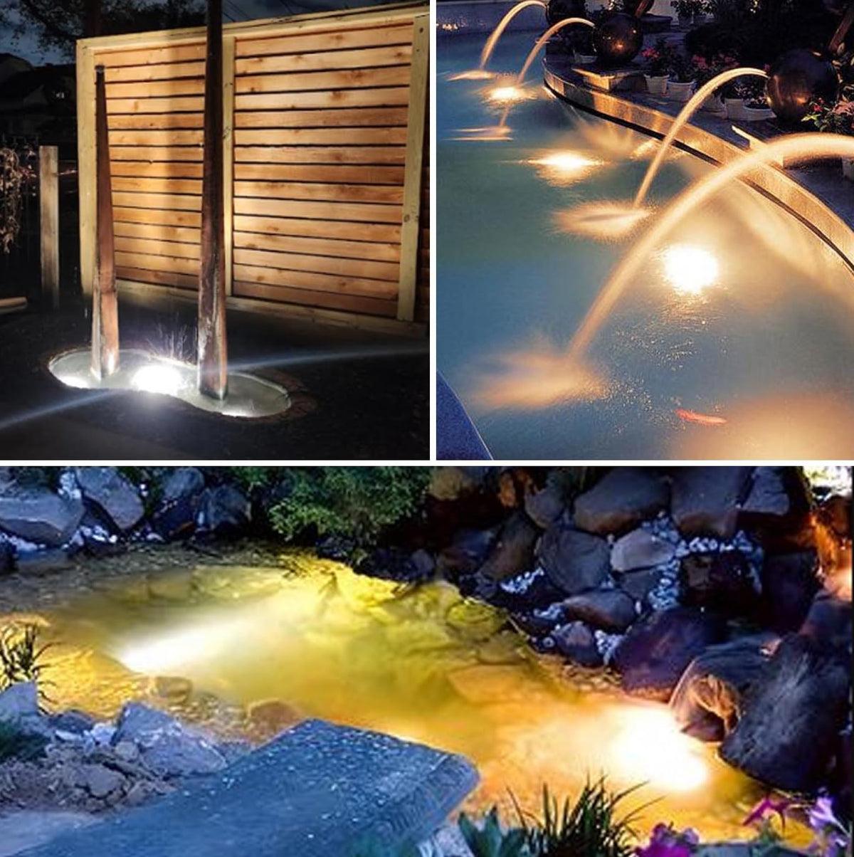 TENSUL nine-point-eight-feet cord pond light ready to place by the plug
