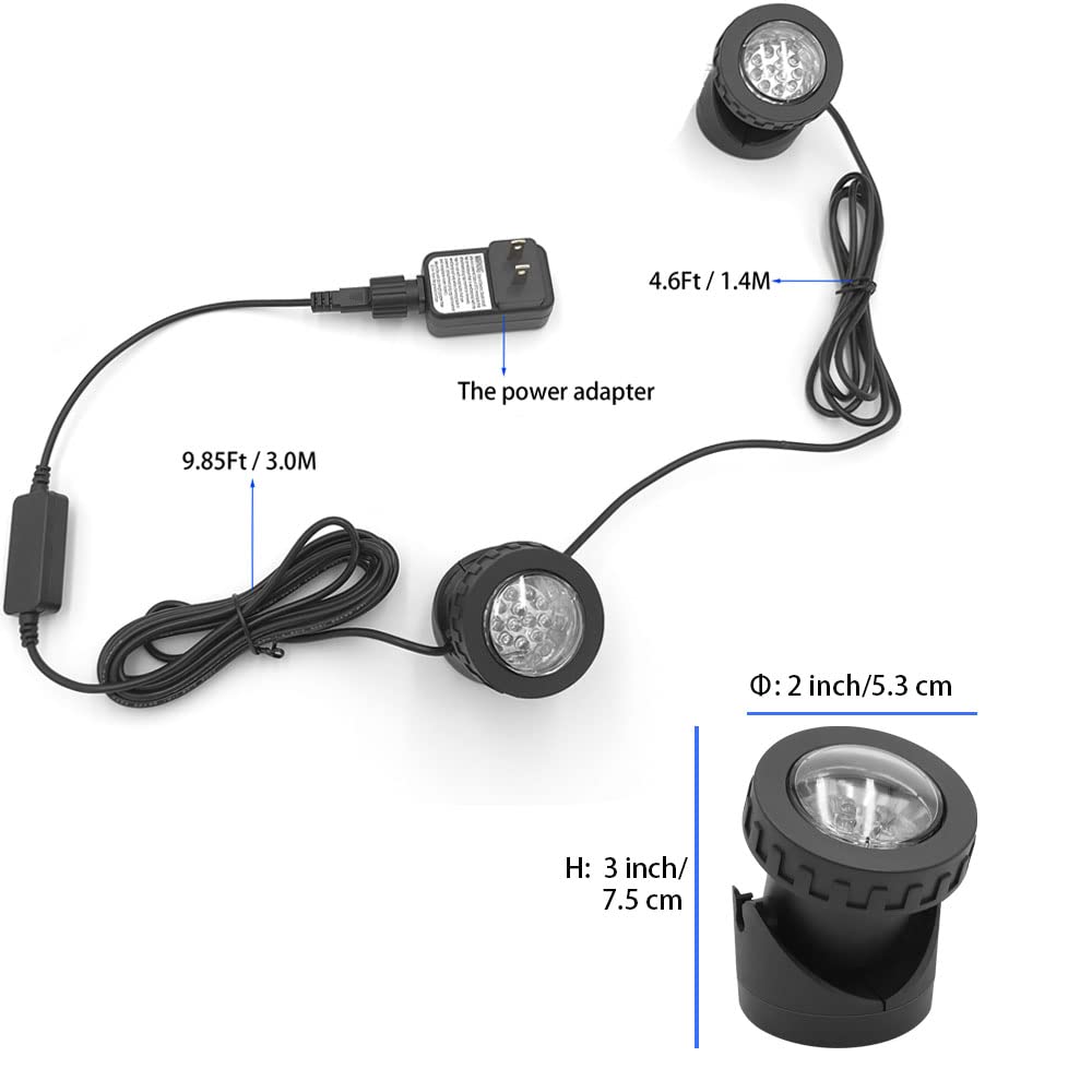 TENSUL weighted pond lights stay submerged without floating.
