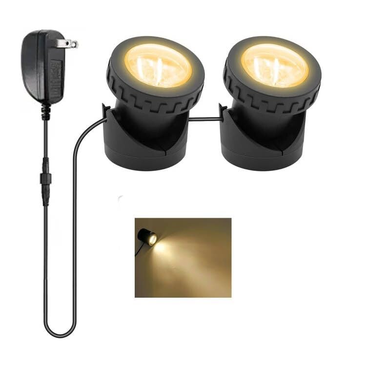 TENSUL warm white pond light with 12 LEDs delivering a gentle 2500K glow
