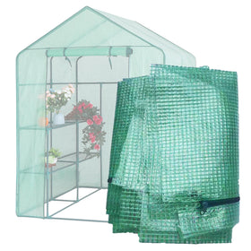 TENTOPMIC greenhouse cover front view protects plants from the elements.