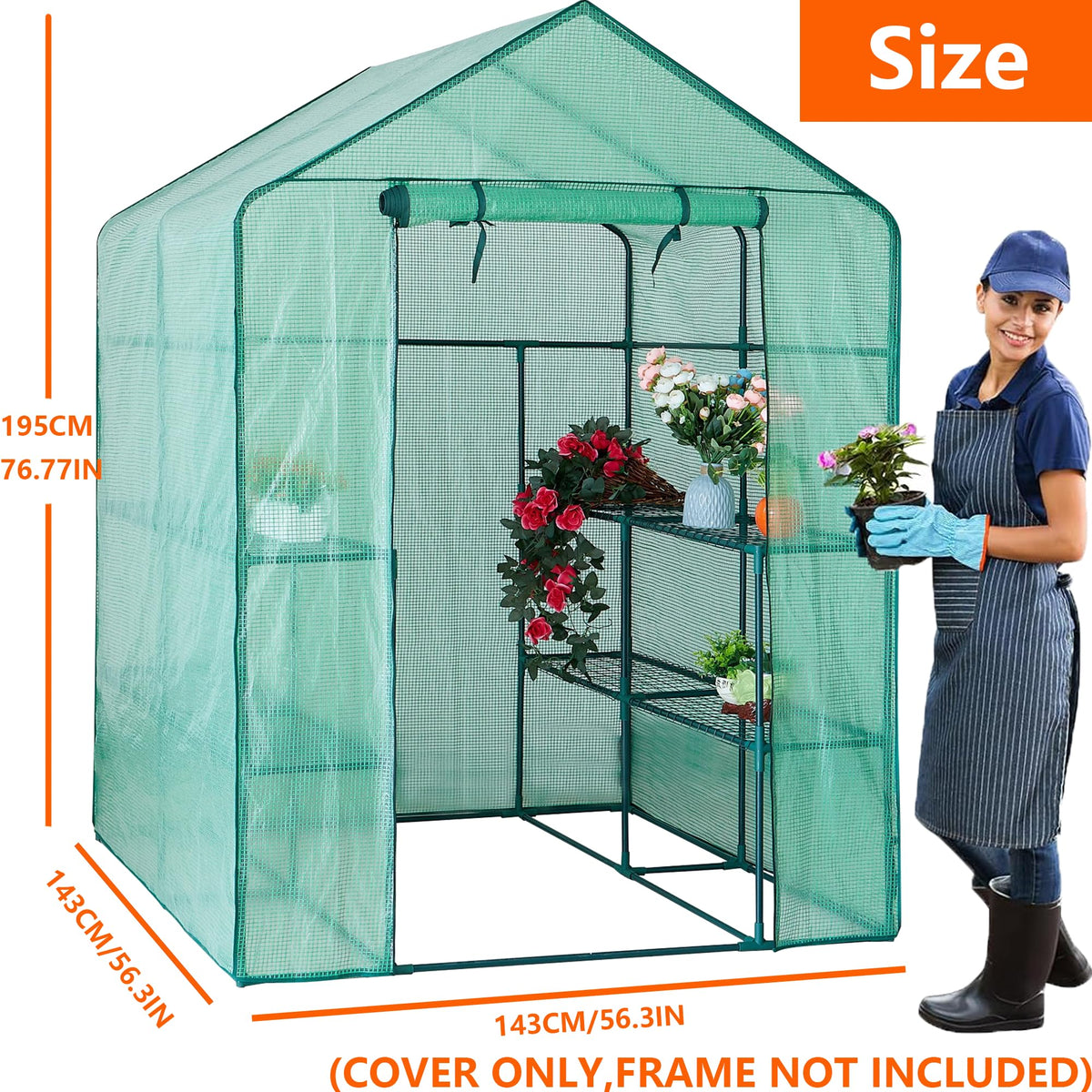TENTOPMIC cover roll-up door close-up enables easy access and airflow.