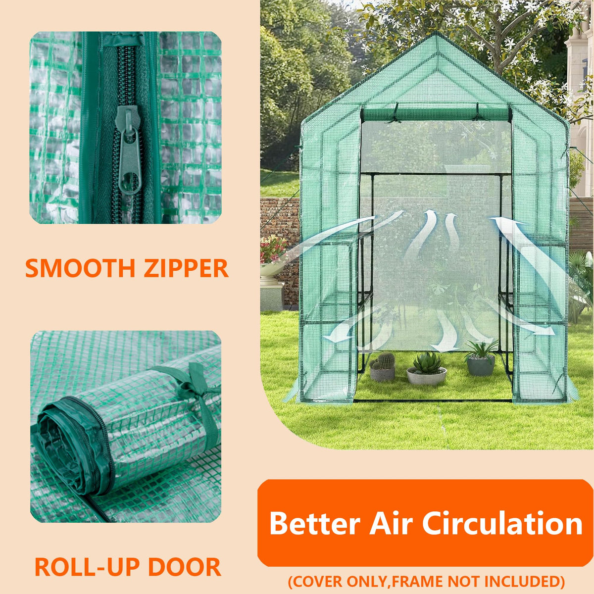 TENTOPMIC cover waterproof texture keeps interior dry during rain.