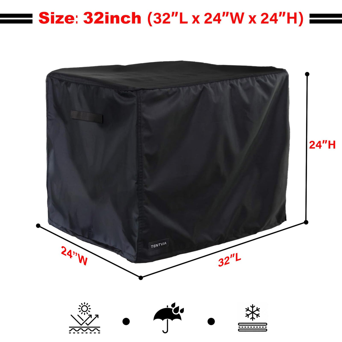 TENTVIA generator cover with waterproof coating protects from rain.