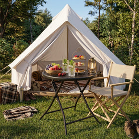 TeoKJ sturdy crossed-legs frame supports plants and outdoor décor.