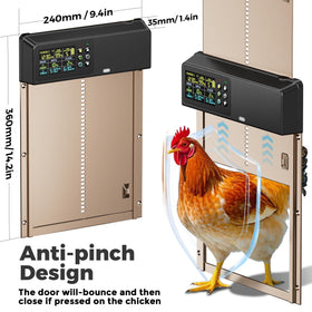 Tephrotrak anti-pinch sensor stops when poultry is beneath, preventing injuries.