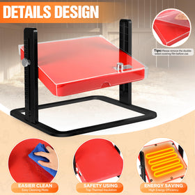Tepsmigo easy-clean acrylic plate protects the heater for quick maintenance