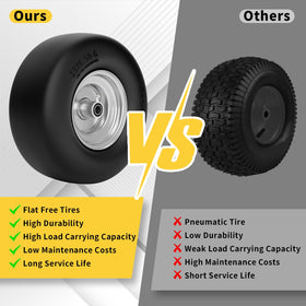 TEPU smooth-tread lawn tire protects turf while maintaining precision