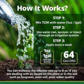 TeraGanix TCM Soil Conditioner used in garden bed for organic lawn care