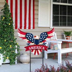 TERESA'S COLLECTIONS 22-4-inch eagle garden decor stands tall outdoors