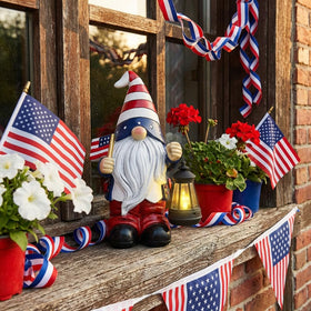Tabletop display gnome for 4th of July centerpiece