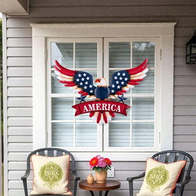 TERESA'S COLLECTIONS americana garden sign eagle elevates curb appeal