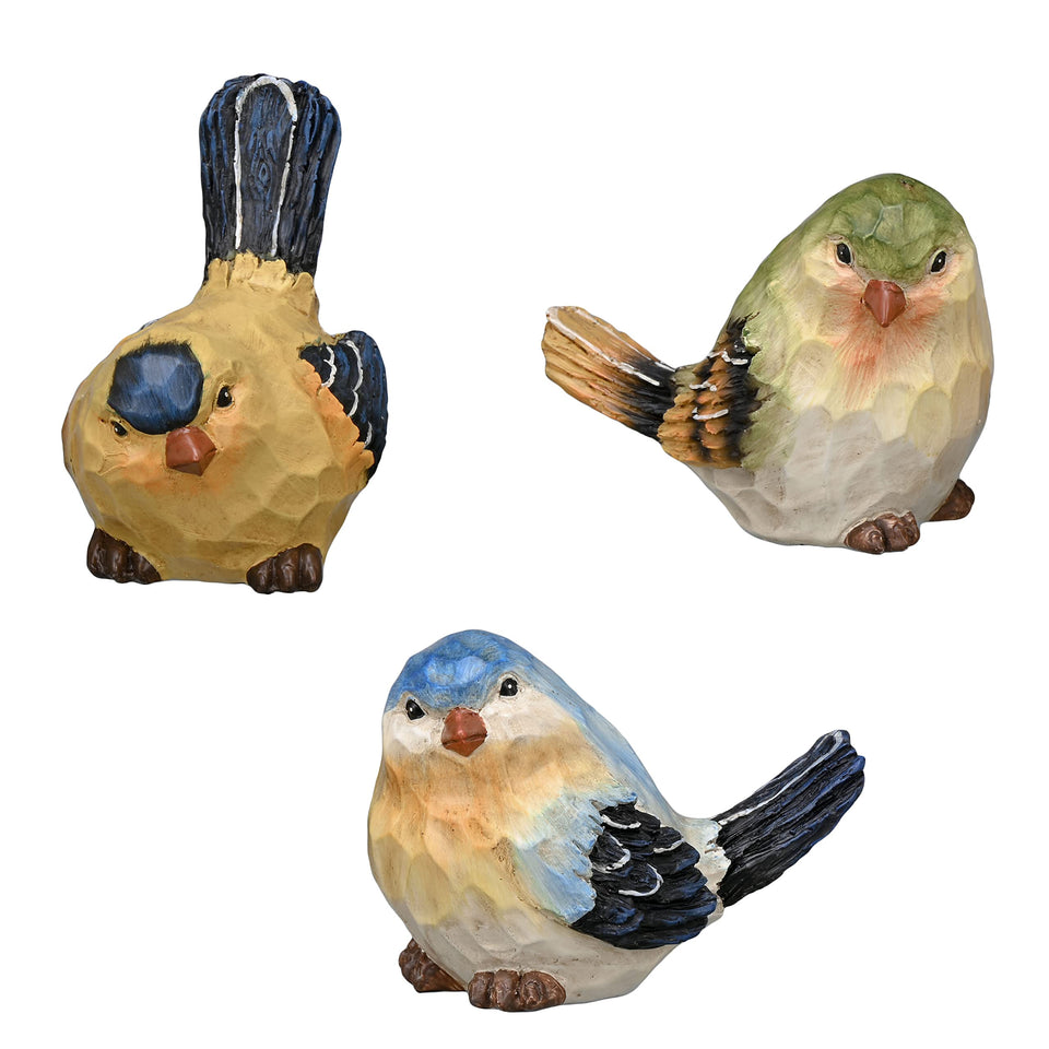 TERESA'S COLLECTIONS three resin birds for outdoor garden decor and charm
