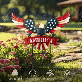 TERESA'S COLLECTIONS eagle wing with stars and stripes design enhances any garden