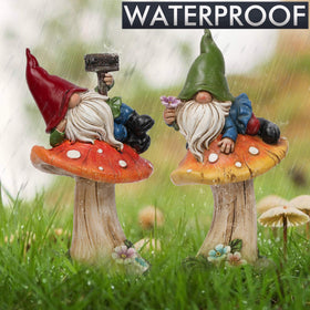 TERESA'S COLLECTIONS front porch gnomes welcome visitors with cheerful charm.