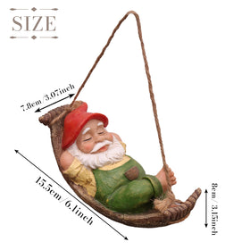 TERESA'S COLLECTIONS Garden gnome ornament suited for lawns and balconies.